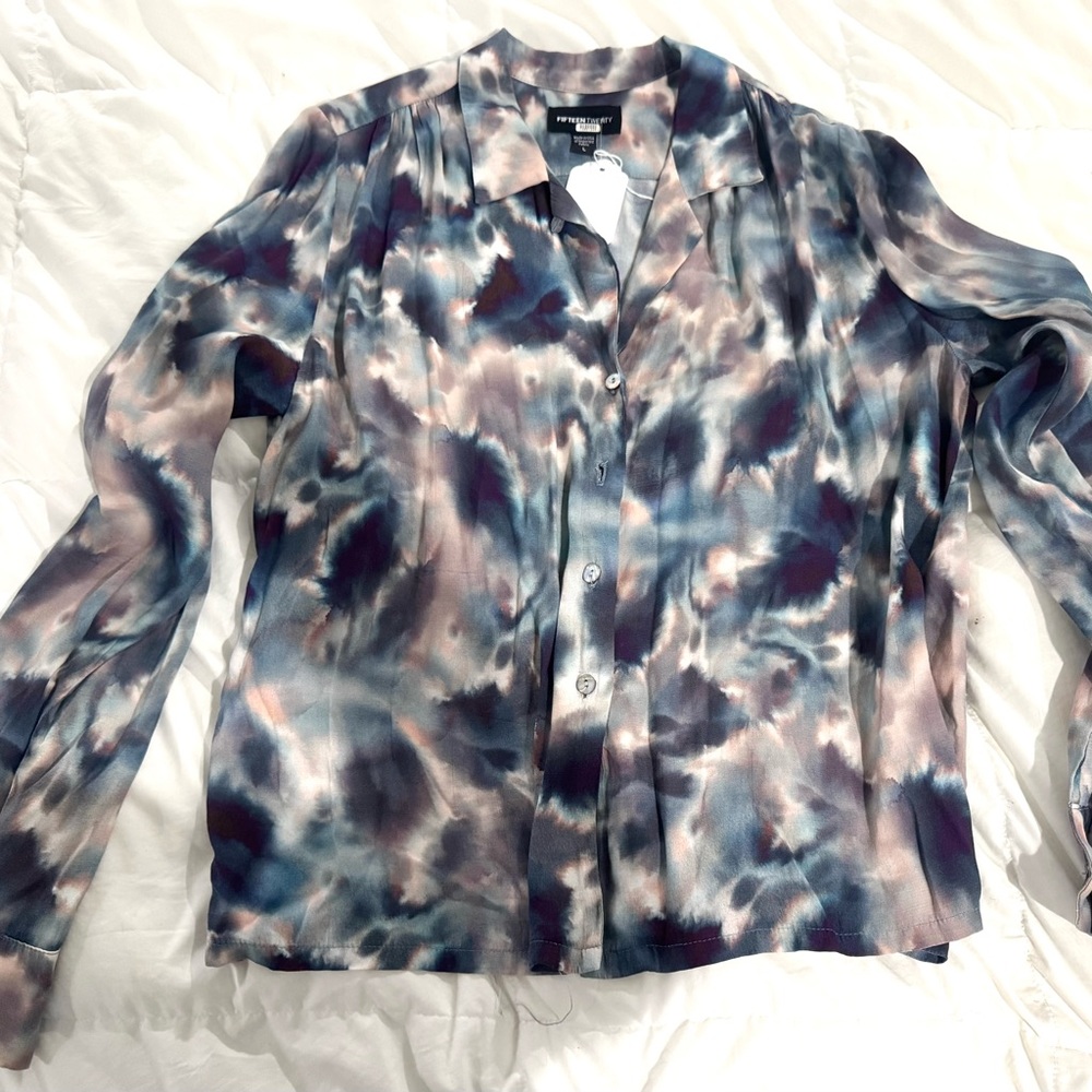 Fifteen Twenty Multicolor Tie-Dye Blouse